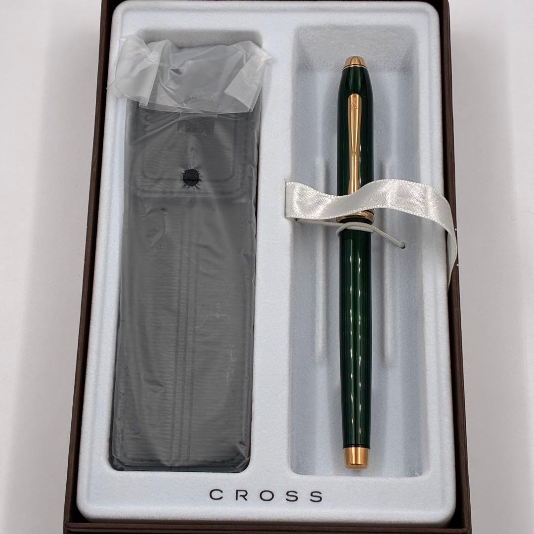 CROSS クロス タウンゼント 万年筆 グリーン 14Kペン先 細字F