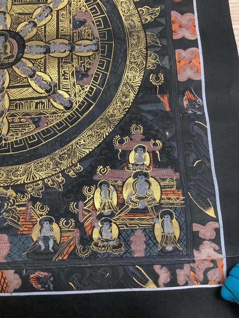 《 チベット密教　新品　1点物 》 手描き　曼荼羅　仏陀　釈迦　仏画　仏教　d1