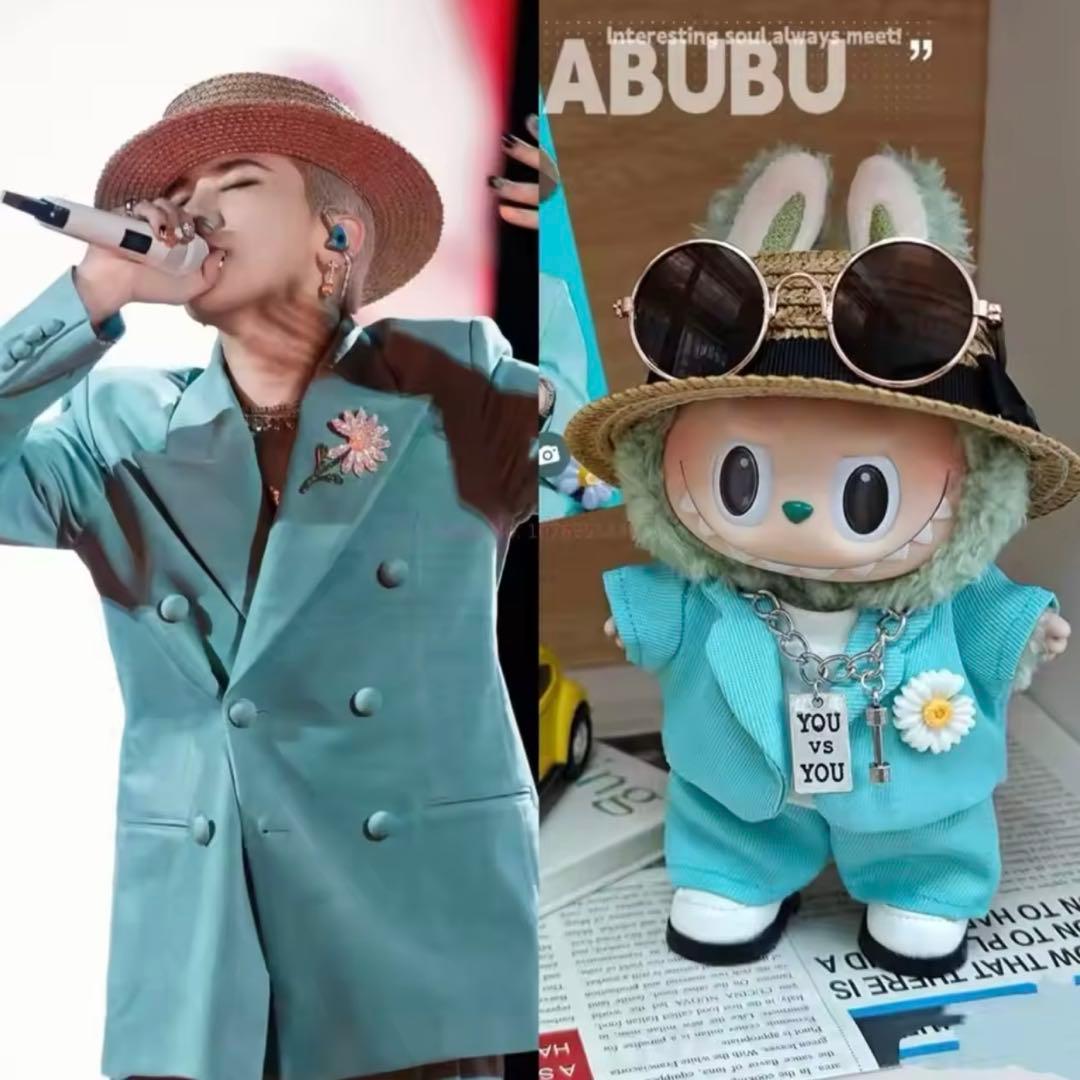 【レア】labubu Gdragon コスチューム ぬい服 らぶぶ 服 ジヨン