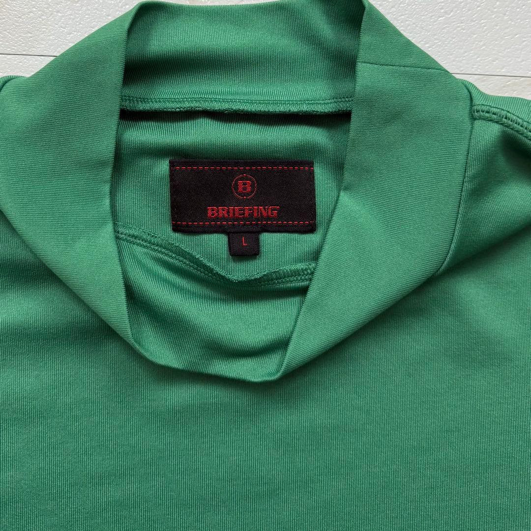 未使用級✨ BRIEFING モックネック シャツ 半袖 グリーン