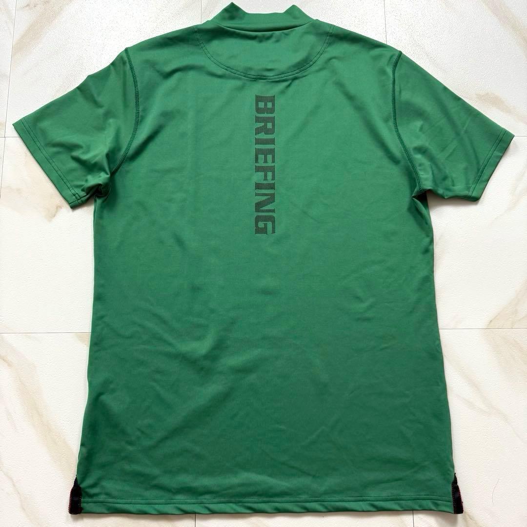 未使用級✨ BRIEFING モックネック シャツ 半袖 グリーン