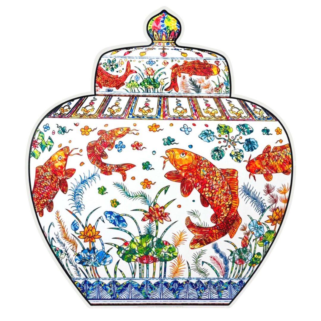 村上隆　ポスター　魚藻荷蓮紋蓋罐 明嘉靖朝 景德鎮五彩瓷