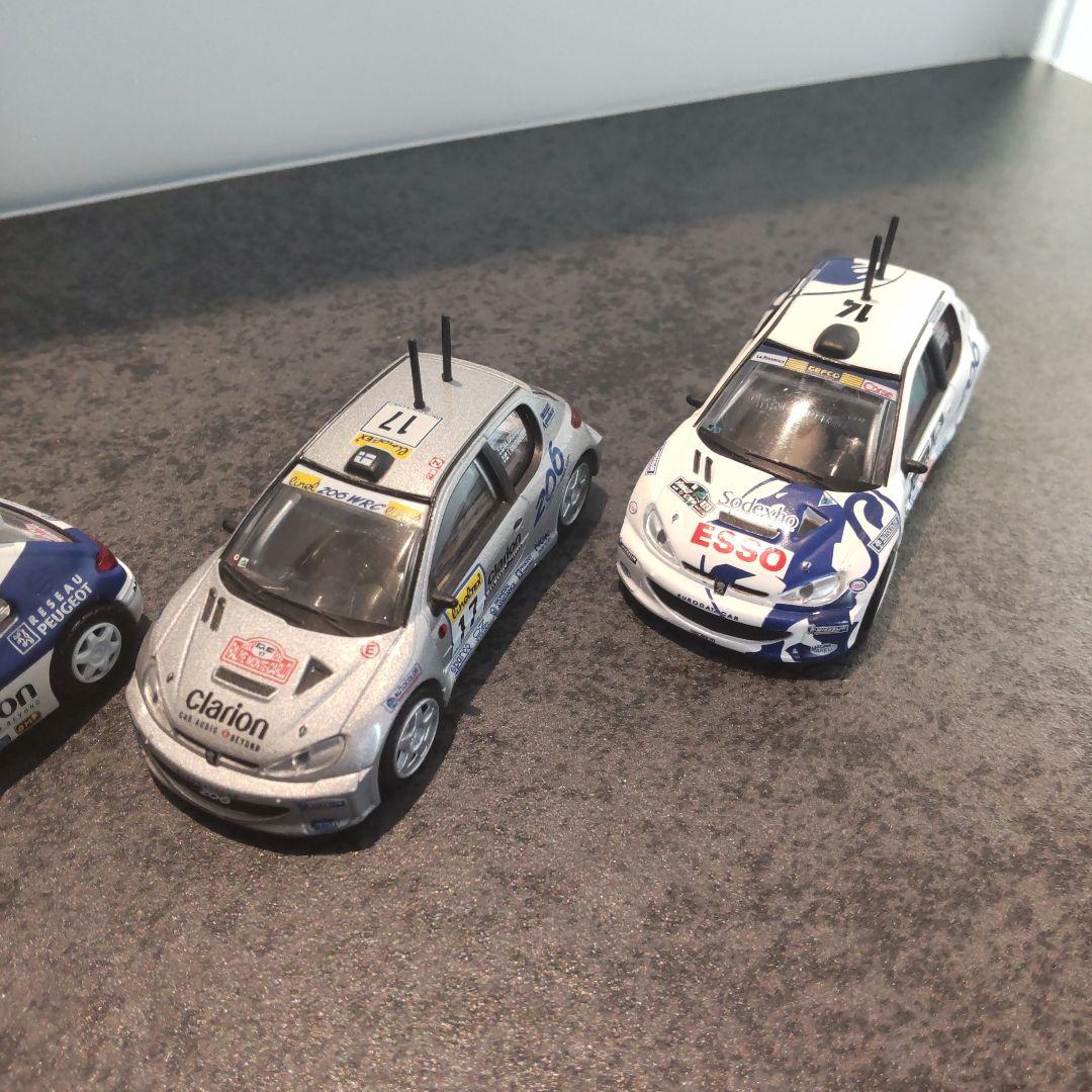 プジョー　ラリーカーコレクション　1/64　ミニカー5台セット