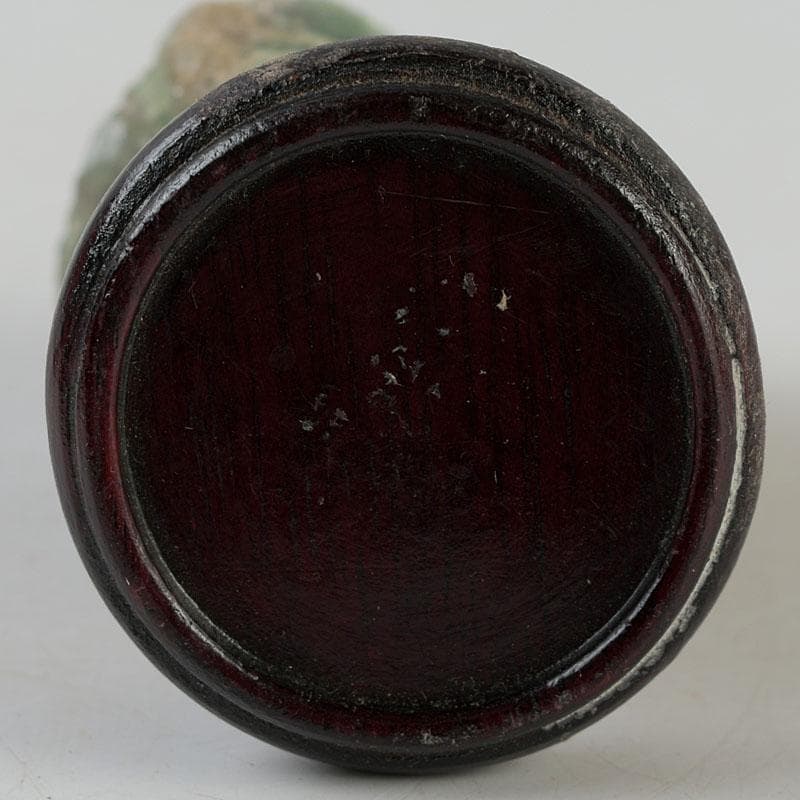 天然石　鑑賞石　パワーストーン　翡翠石　原石　唐木台付　Z　8611