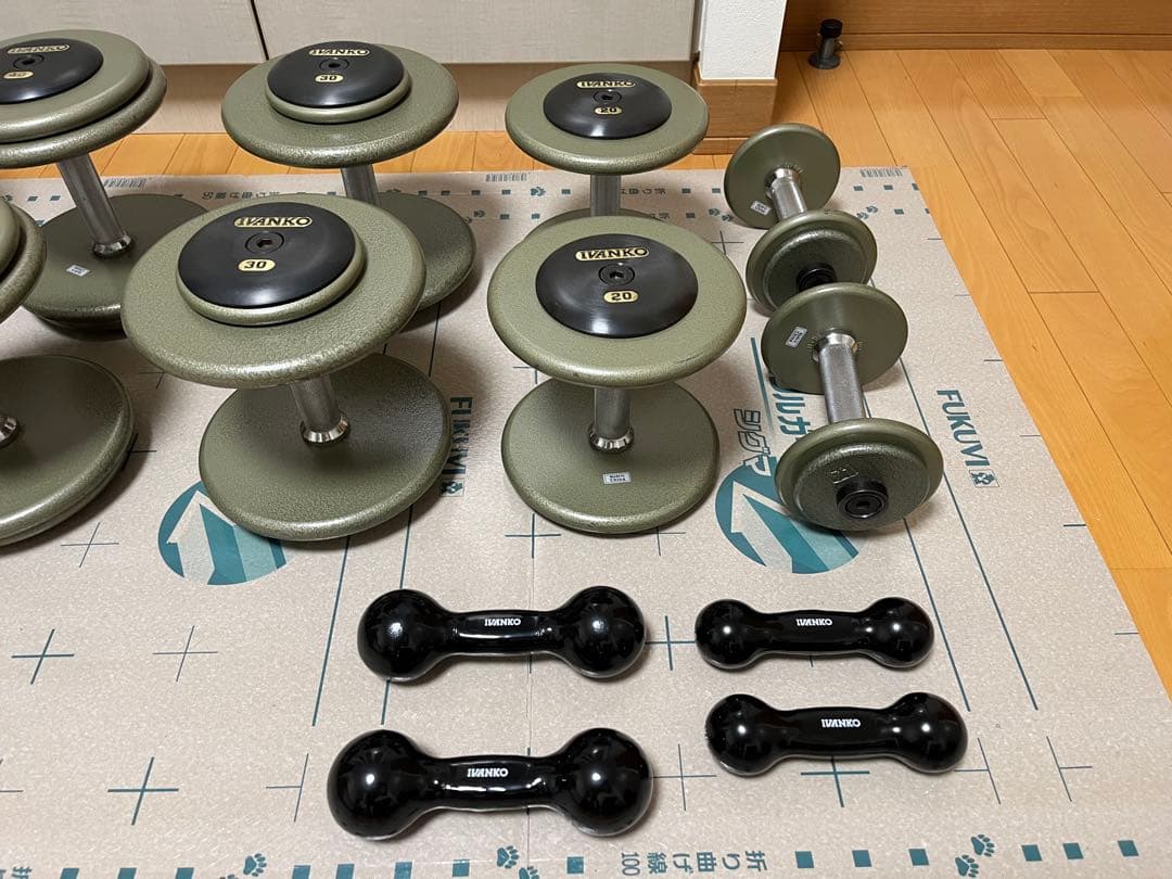 IVANKO ダンベルセット 31kg-1kg 18個