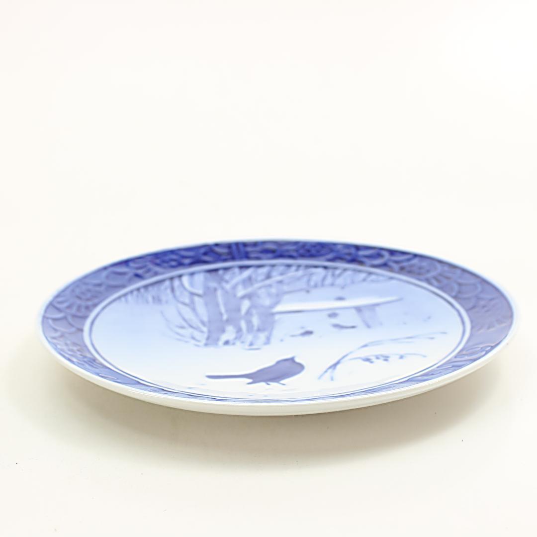 1919年「雪に覆われた庭の小鳥たち」 イヤープレート ロイヤルコペンハーゲン