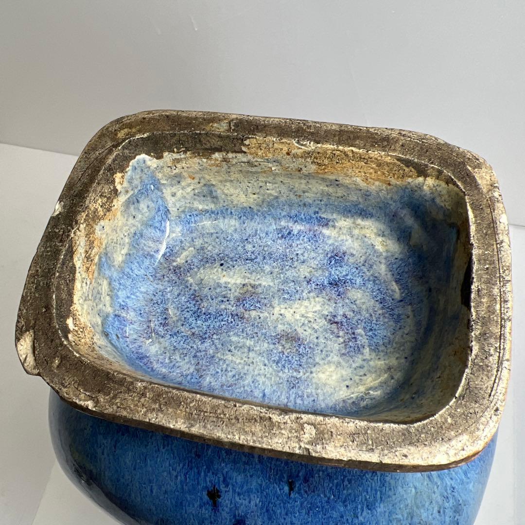 中国清時代　均窯鳥耳花瓶　高さ約30.5㎝　東Y7-1208☆2Fトコエサ