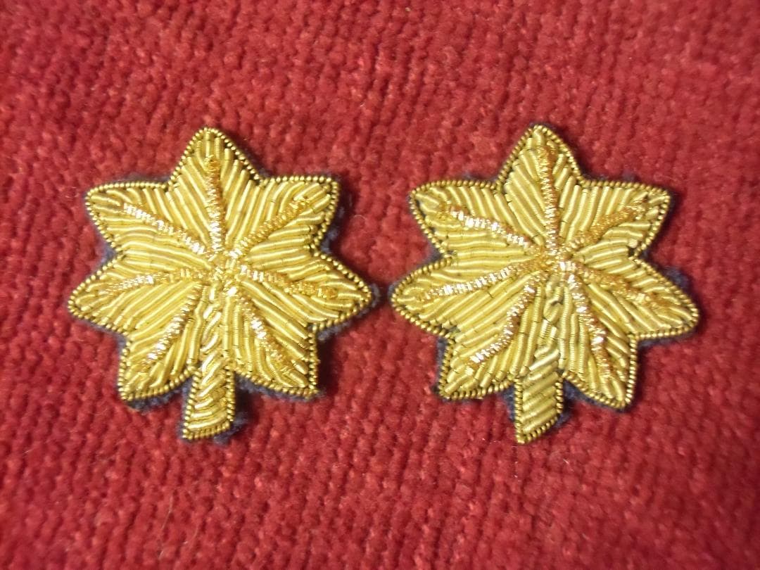 ★１９５０年代＊アメリカ軍＊空軍＊金属刺繍製＊少佐＊ペア（実物）
