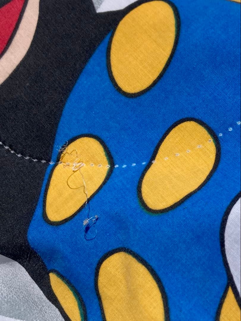 USA ビンテージ ディズニー ミッキーマウス ミニー　ベッドキルト キャンプ