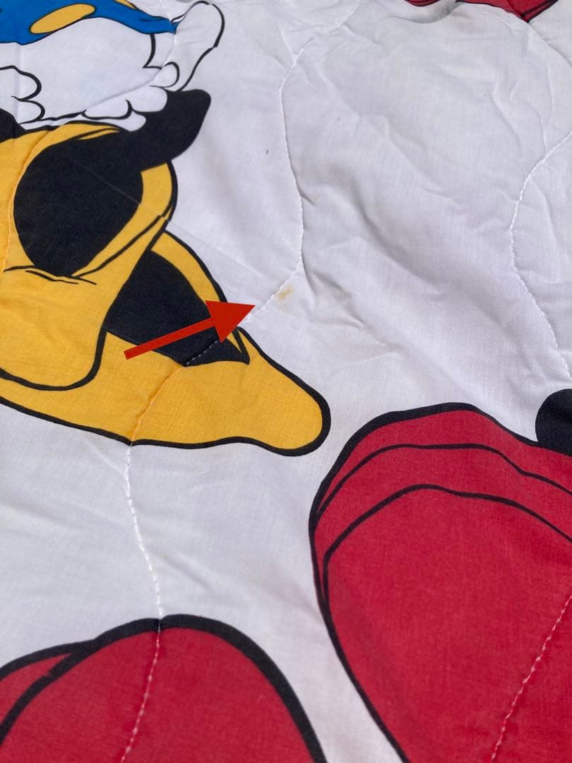 USA ビンテージ ディズニー ミッキーマウス ミニー　ベッドキルト キャンプ