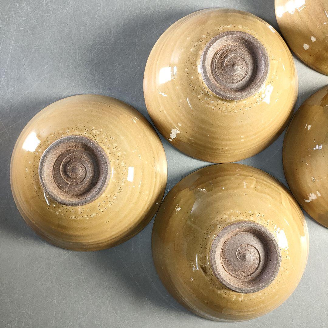 A1381-3/美濃焼/水野裕巳/魯山人写し三島風茶碗5客/共箱/茶器/懐石道具