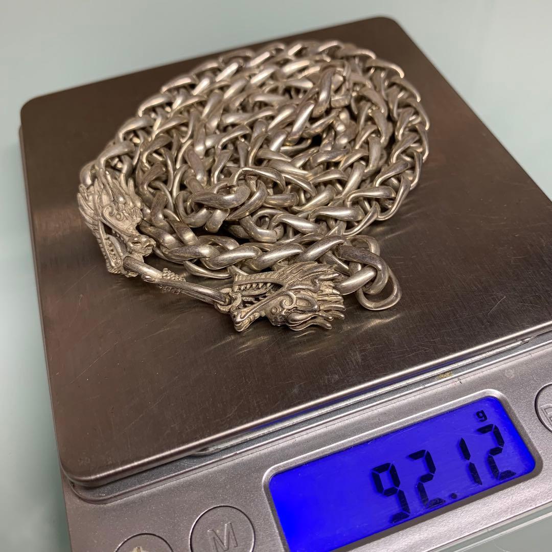 時代物　銀龍　ネックレス　お守り　魔除け　縁起物