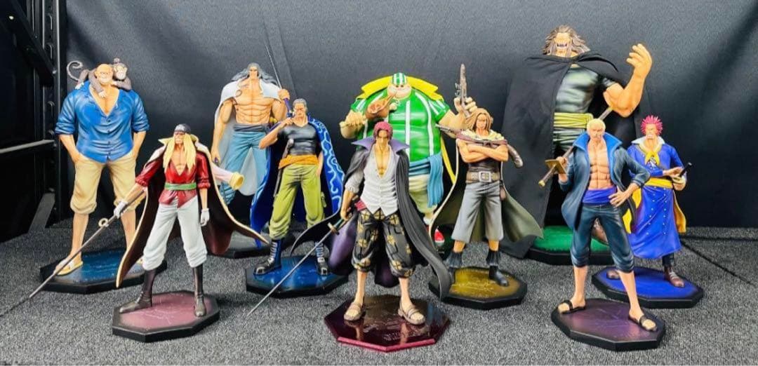 ワンピース 赤髪海賊団 9人 シャンクス無しPOP フィギュア ガレージキット