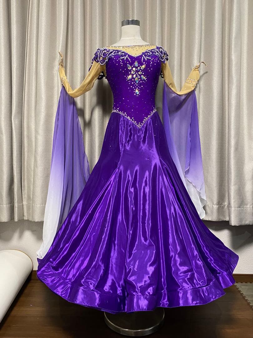 HISAYA 社交ダンス　スタンダードドレス　スワロフスキー