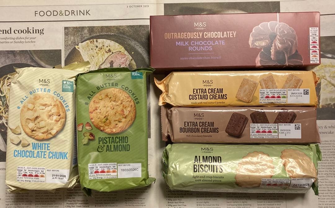 ヴィクトリアケーキ様M&Sクッキーセット6点