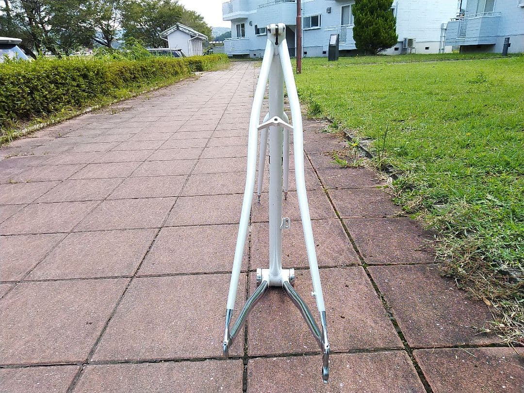 クロモリフレーム　C-C550　パールホワイト