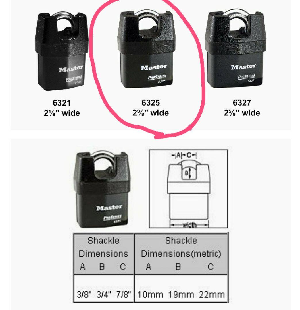 Master Lock 6325 プロシリーズ 高セキュリティ鍵交換可能 南京錠