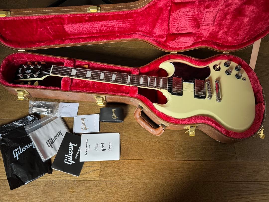 【値下げ】Gibson SG エレキギター ホワイト ハードケース付き