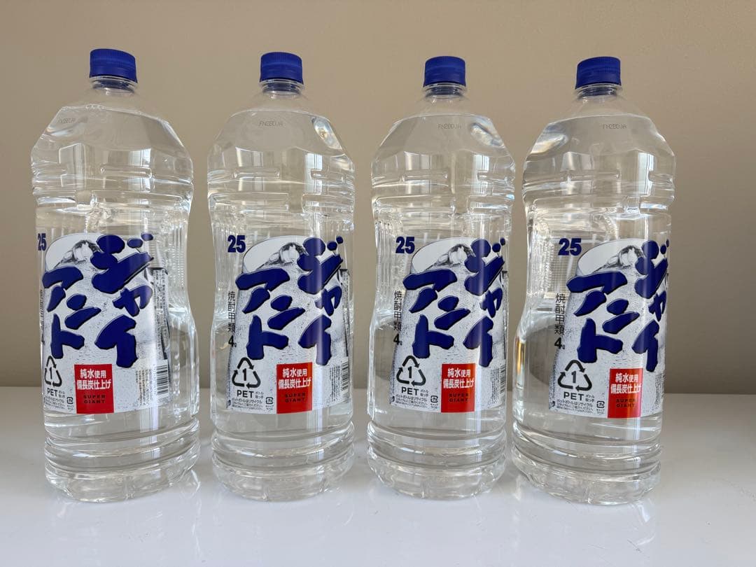 焼酎甲類スーパージャイアント 25° 4Lペット 4本セット 送料無料③