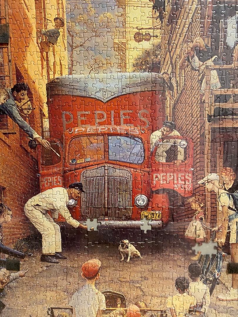 赤いトラックのジグソーパズル