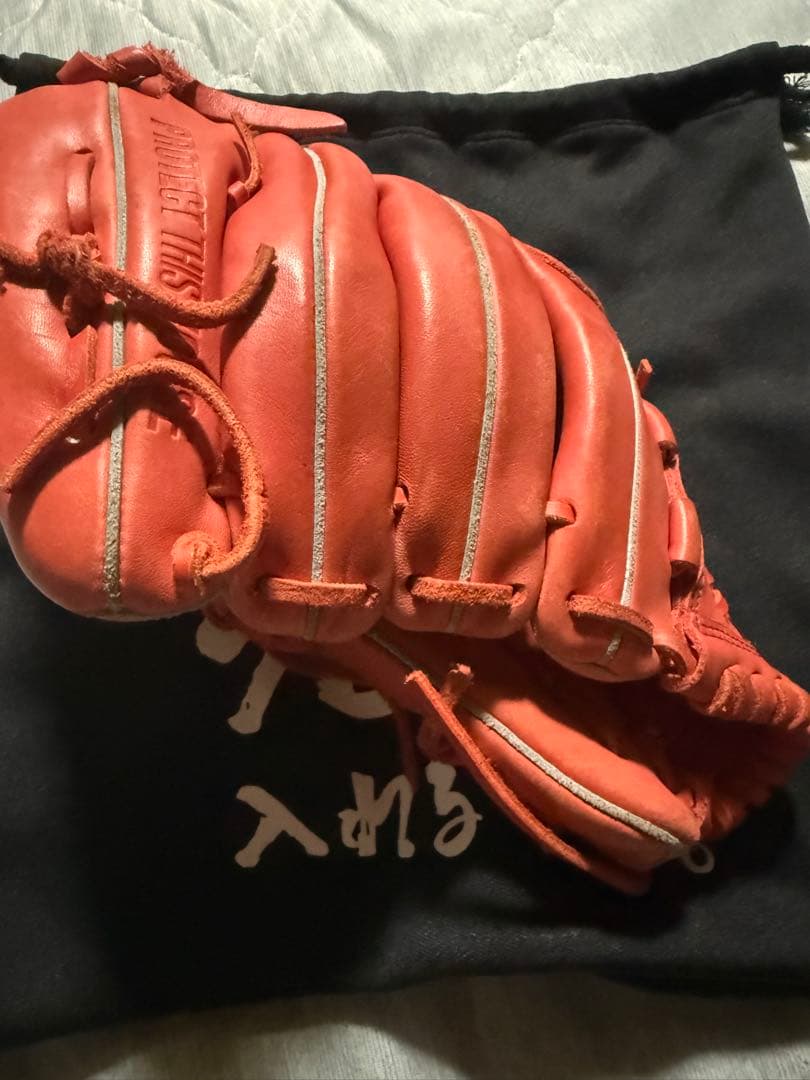 Under Armour オレンジ レザー　ピッチャーグローブ　左