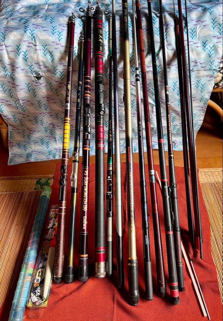 複数本(11本)チヌ竿他/浮/リール2点 ダイワ / シマノ等1式《現状渡し》