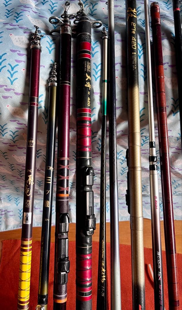 複数本(11本)チヌ竿他/浮/リール2点 ダイワ / シマノ等1式《現状渡し》