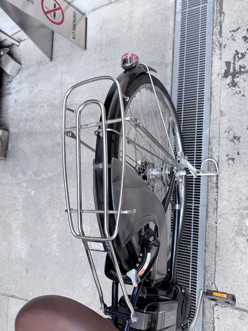 大阪府　ヤマハ　電動アシスト自転車 黒 バスケット付き