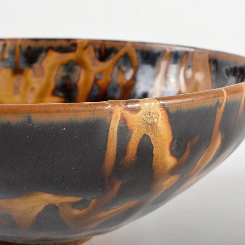 中国　南宋　吉州窯　玳玻天目茶碗　C R5585