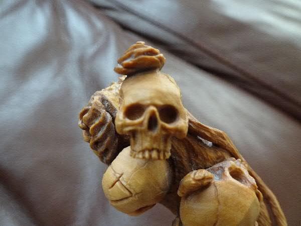 中山英俊 ボルトアクション・ボールペン ジオラマ5スカル 根付