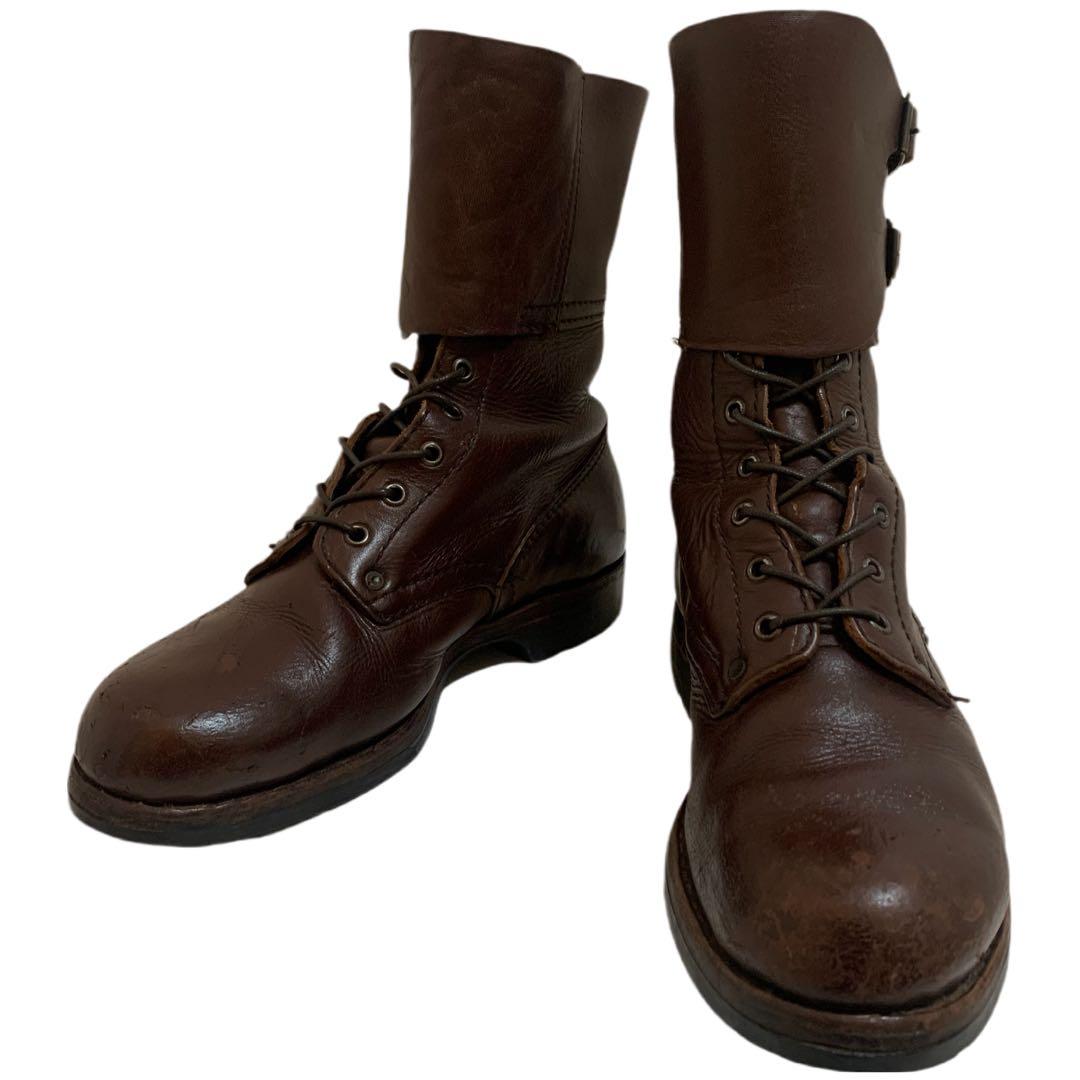Poland VINTAGE 80s ポーランド軍 ミリタリーブーツ ブラウン