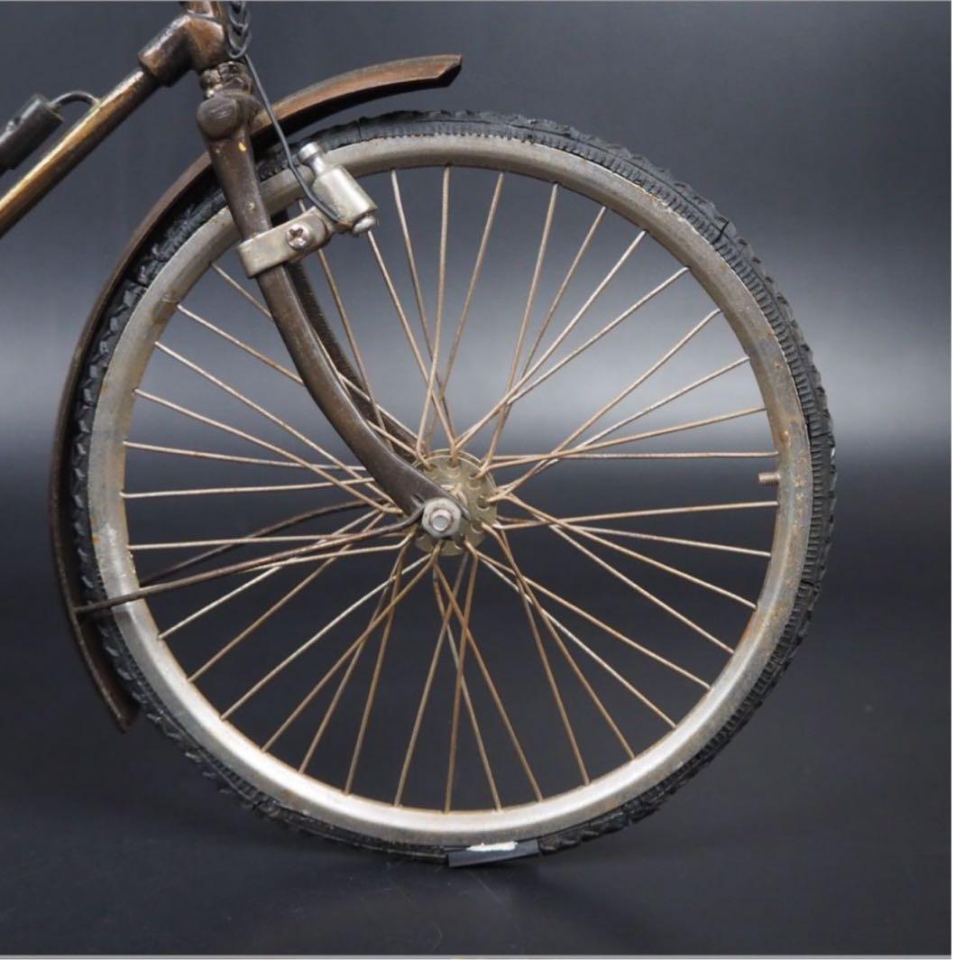 送料無料　レトロ　インテリア　アンティーク　レアミニ自転車　置物　42.5ｃｍ