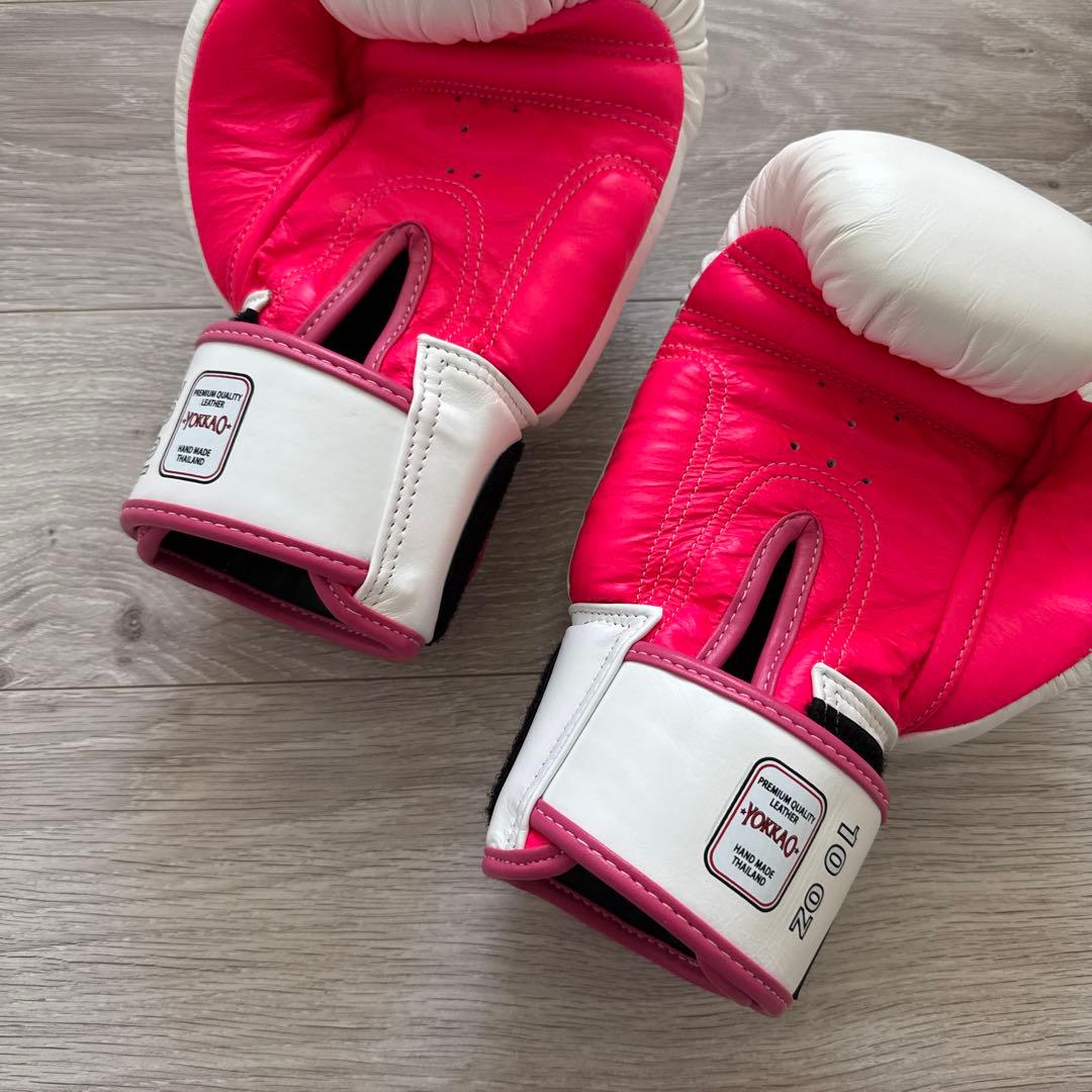 希少！レア！YOKKAO ボクシンググローブ 10oz ホワイト/ピンク