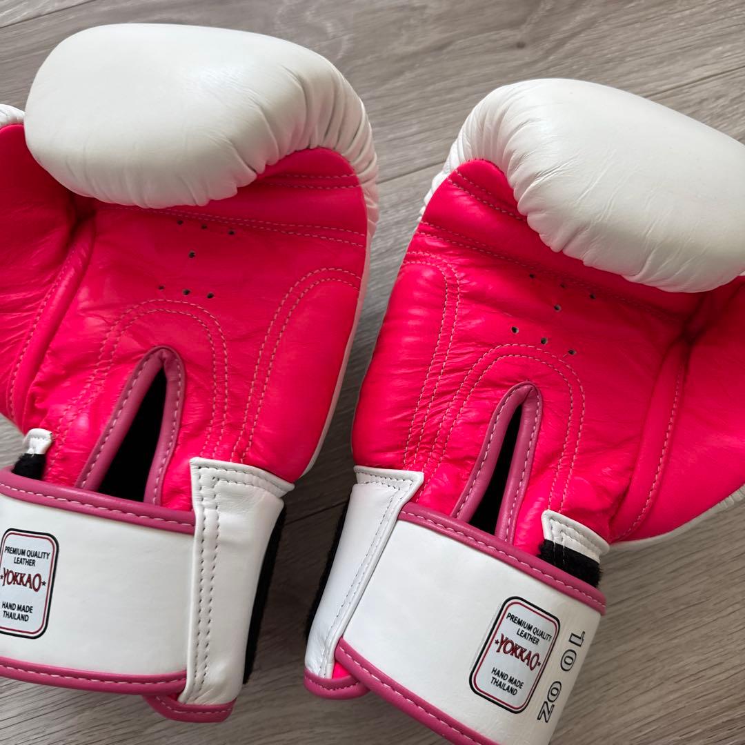 希少！レア！YOKKAO ボクシンググローブ 10oz ホワイト/ピンク