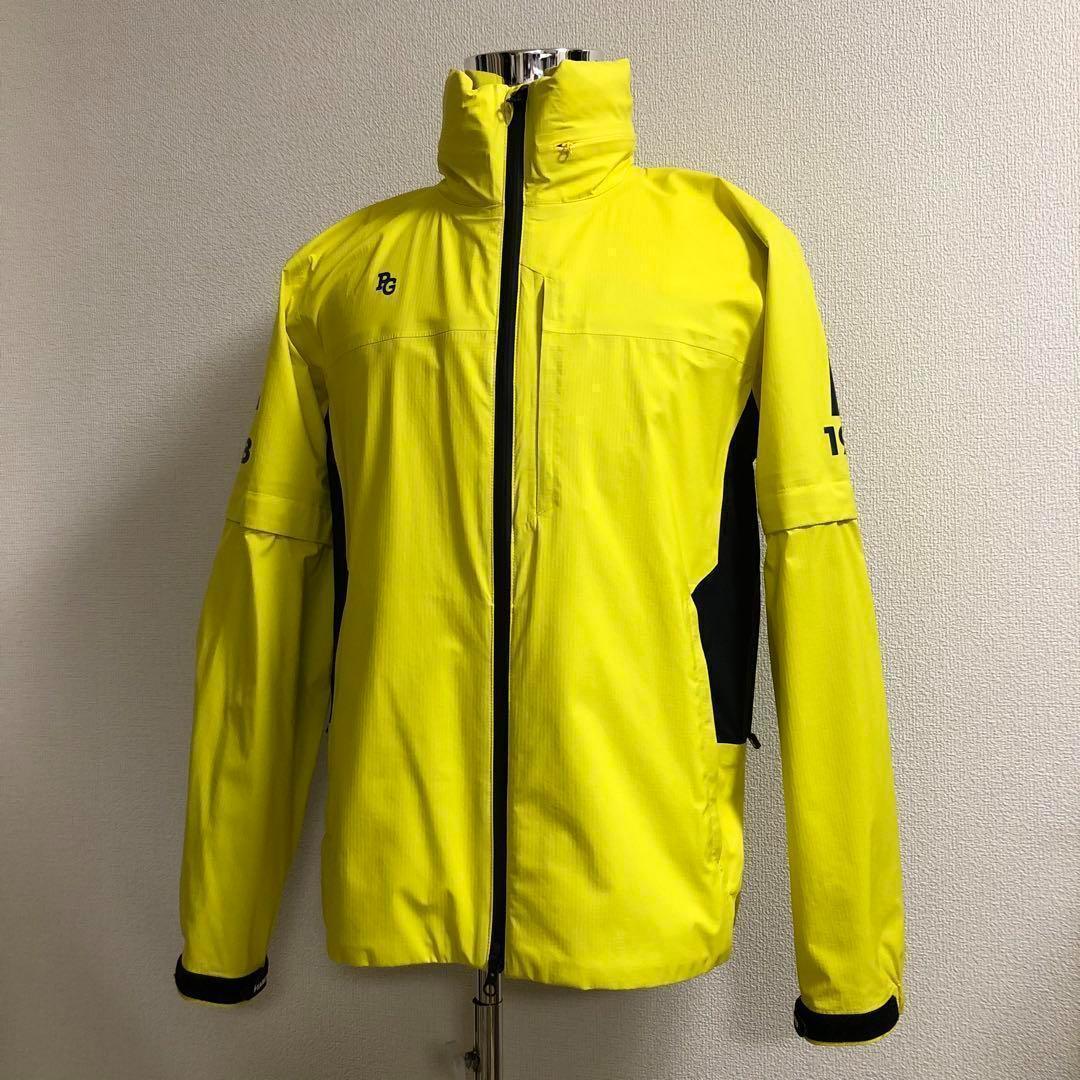 美品 パーリーゲイツ 防風撥水 2way ジャケット イエロー サイズ 4