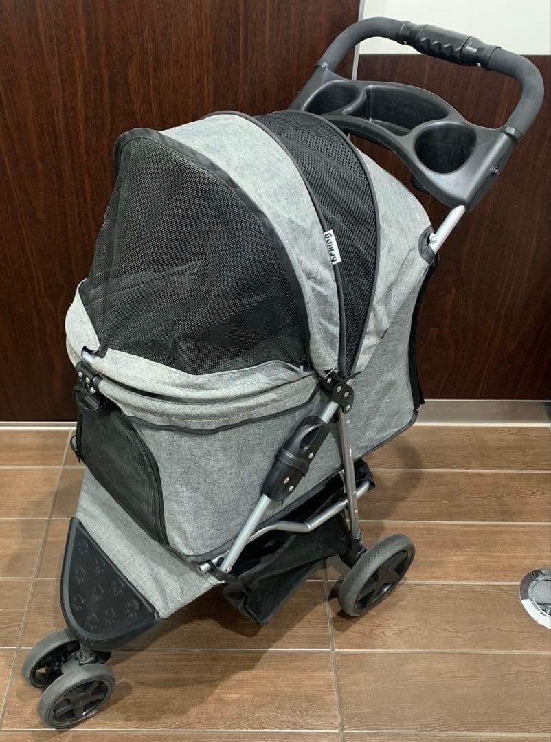 ワンタッチ 折りたたみ ペット キャリー カート バギー 犬 猫 多頭 3輪