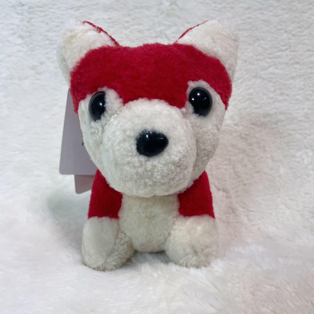 【新品タグ付】高級ムートン ドッグチャーム ぬいぐるみ2体セット リアルファー