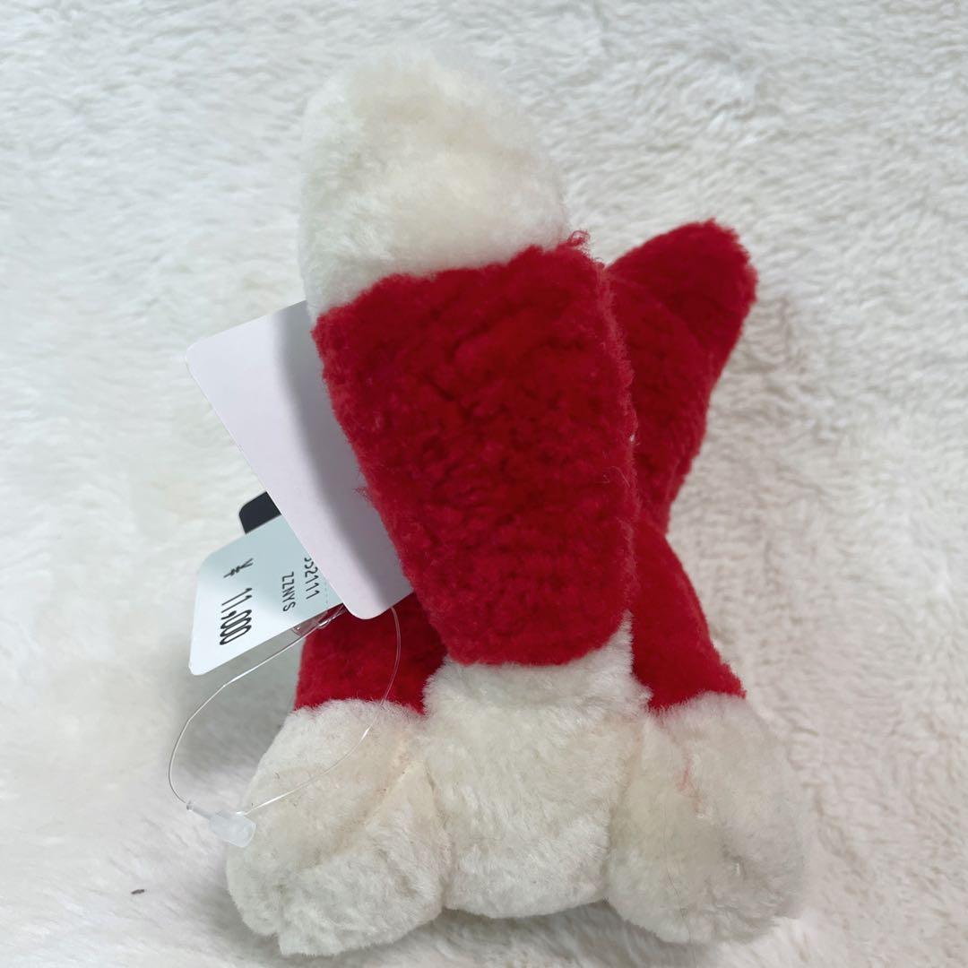 【新品タグ付】高級ムートン ドッグチャーム ぬいぐるみ2体セット リアルファー