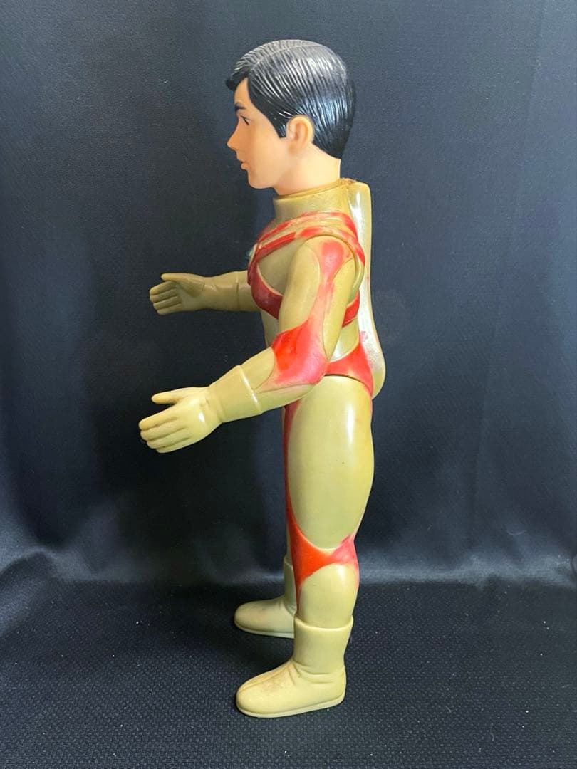 大サイズ【昭和当時物】■ ブルマァク 面取れ ウルトラマンA ソフビ / 面欠品