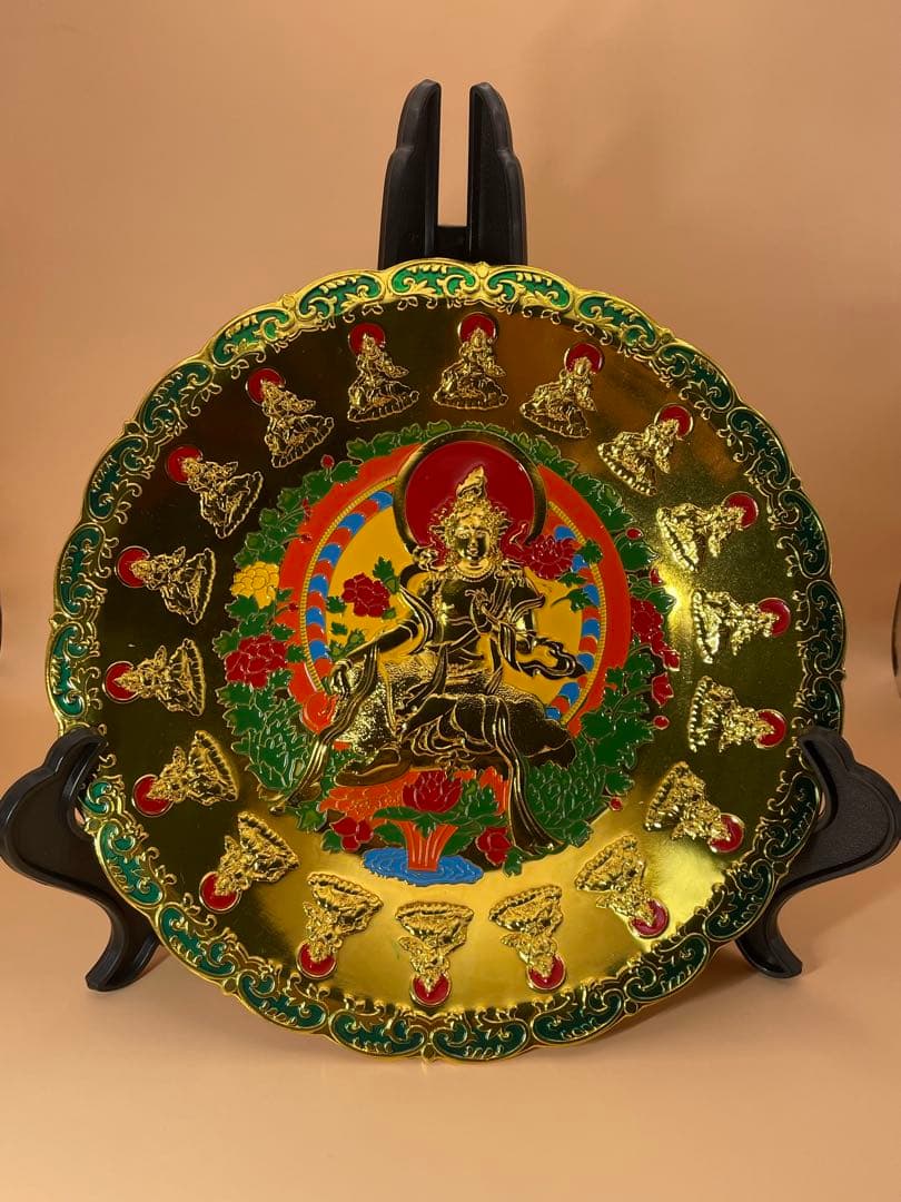 中国古美術品 清代静座観音仏像お皿 仏教古美術品 仏教文化遺産 仏教文化財希少