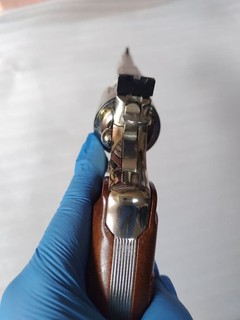 タナカ　コルトパイソン　 4インチ　ニッケル　ガスガン