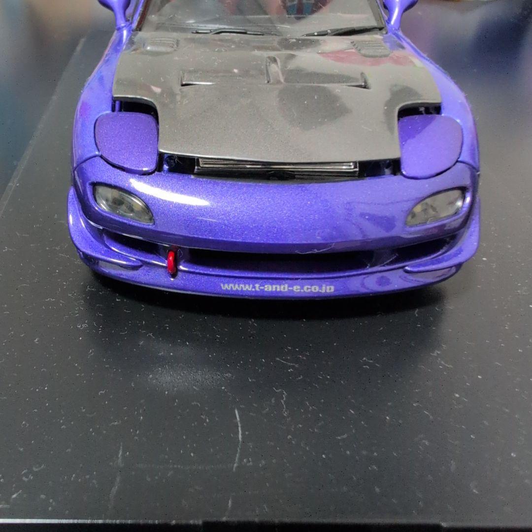 パープル FD3S RX-7 完成模型　点灯あり