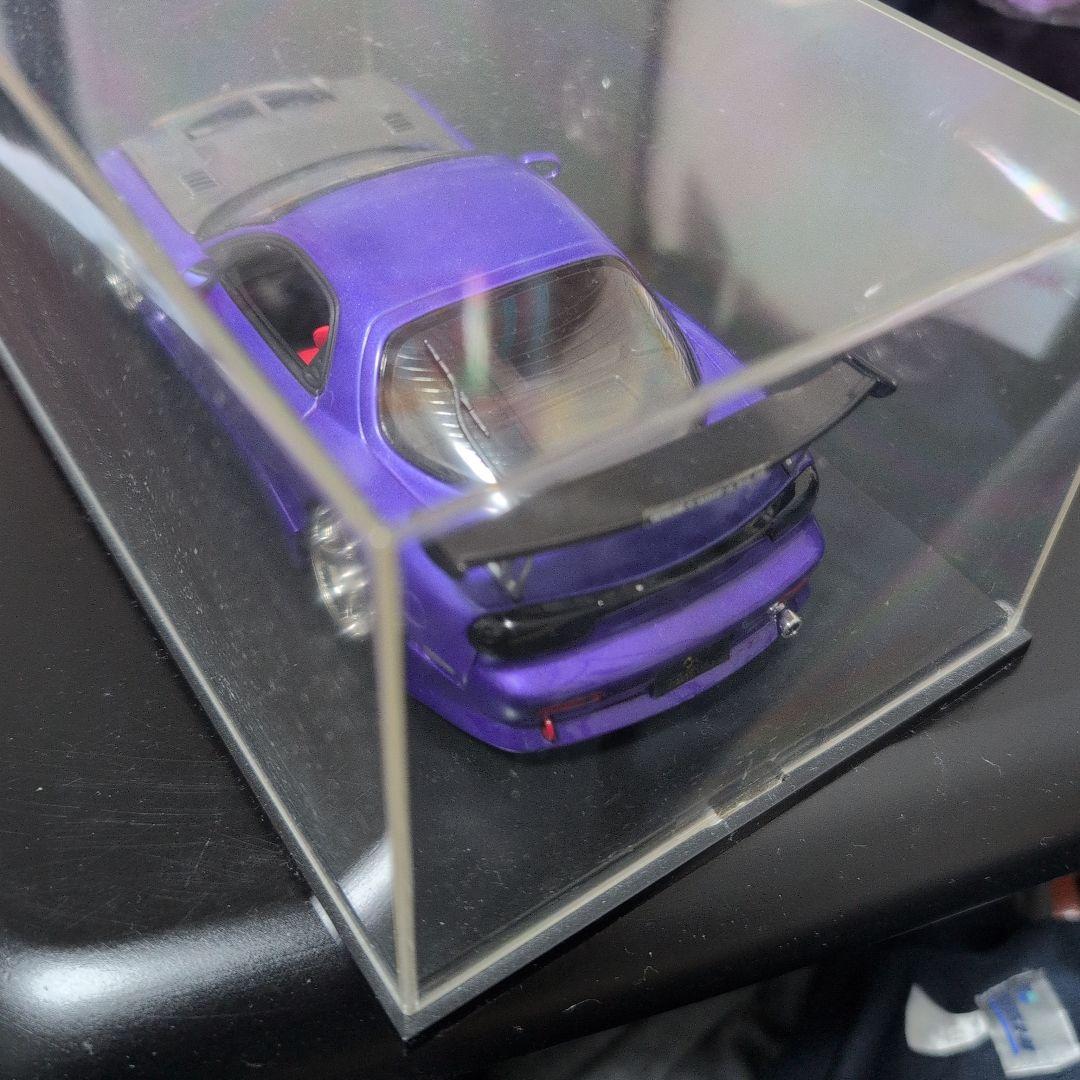 パープル FD3S RX-7 完成模型　点灯あり