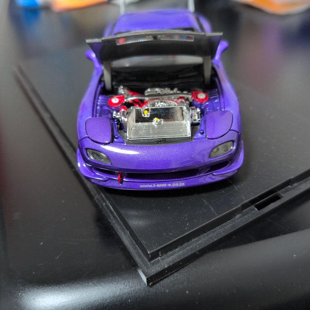 パープル FD3S RX-7 完成模型　点灯あり