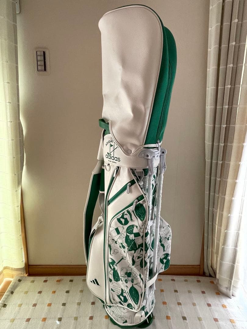 adidas キャディバッグ ホワイト グリーン