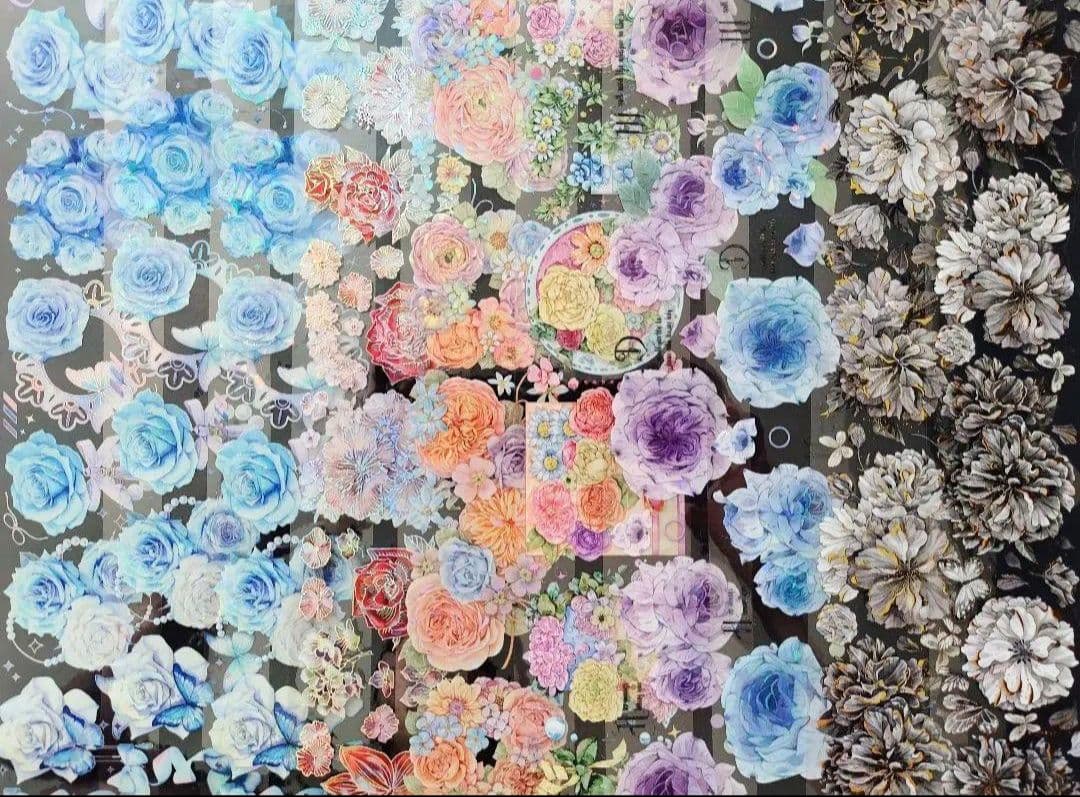 切売セット ★ 海外 マスキングテープ マステ PET 花 おすそ分け まとめ売