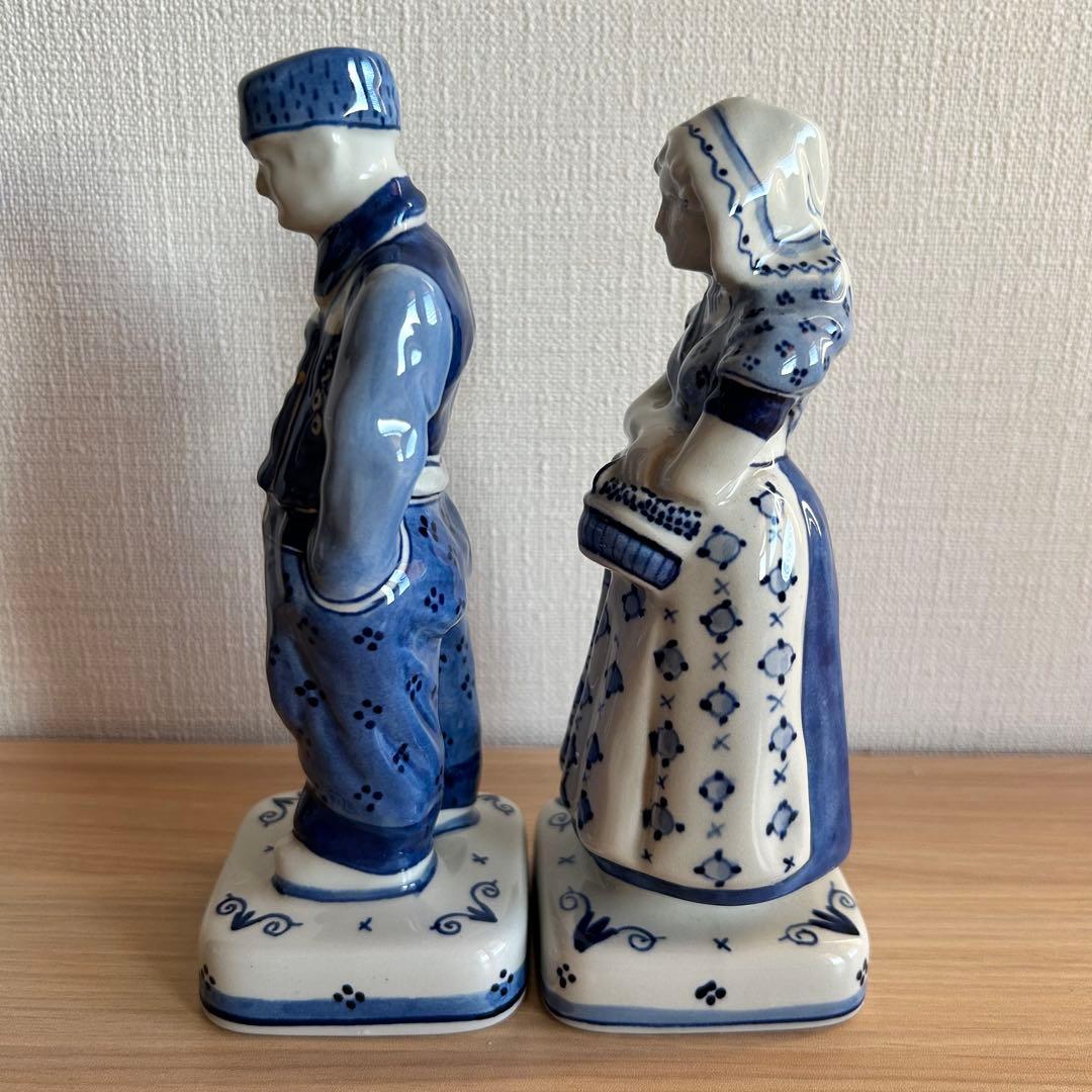 オランダ製 DELFT ロイヤルデルフト　ファーマーと妻　フィギュリン