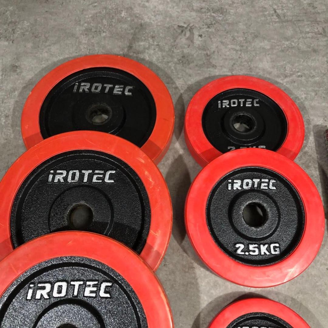 人気 IROTEC アイロテック ダンベル 片側 30kg ラバー ① 筋トレ