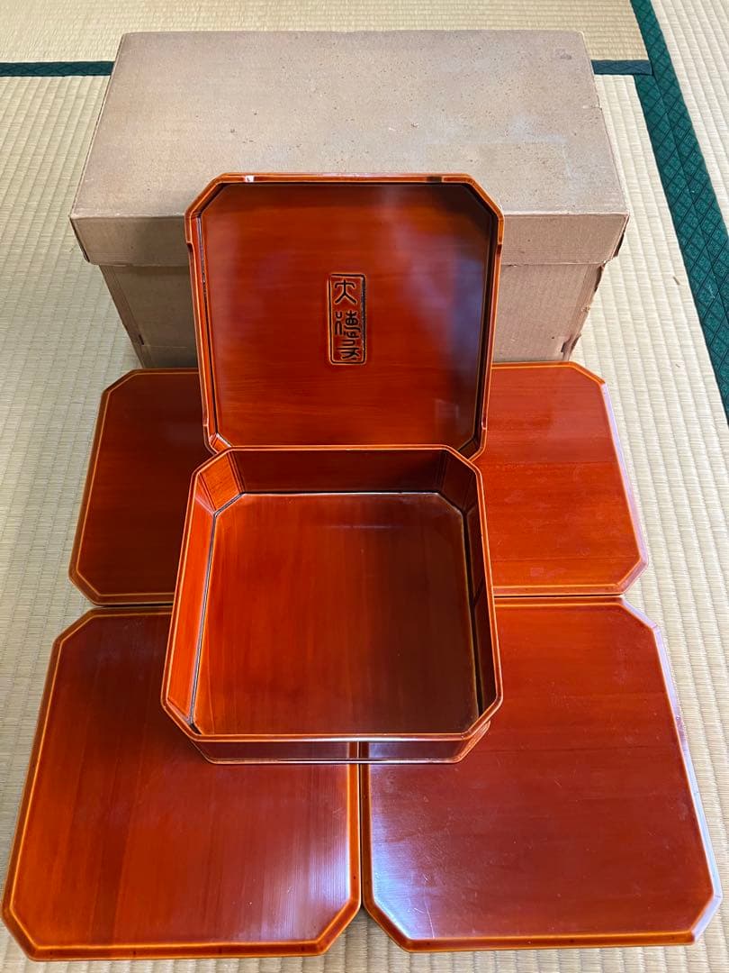茶道具 漆器 大徳寺 重箱 5個セット② 【USED】