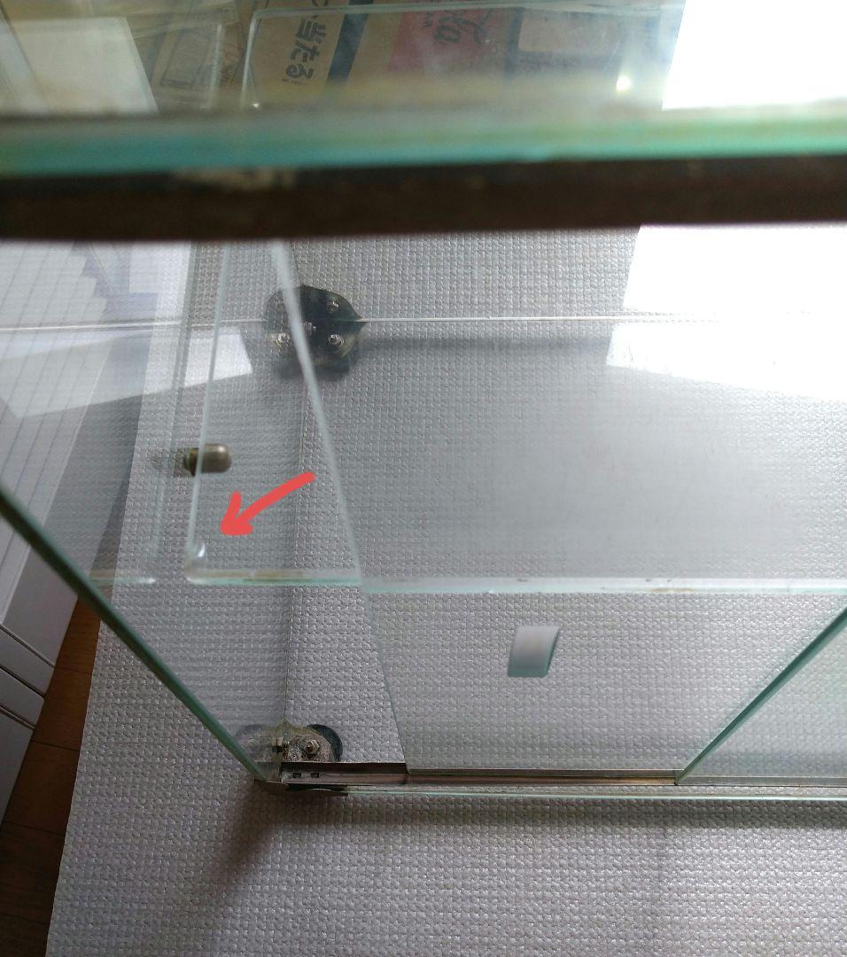 （ameo）古いガラスケース 小型 ショーケース 2段ラック 当時物